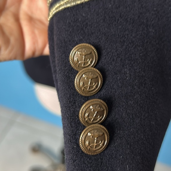 Polo Ralph Lauren Navy Wool Blend Admiral Jacket Double-Breasted Jacket size 4 - Picture 9 of 16